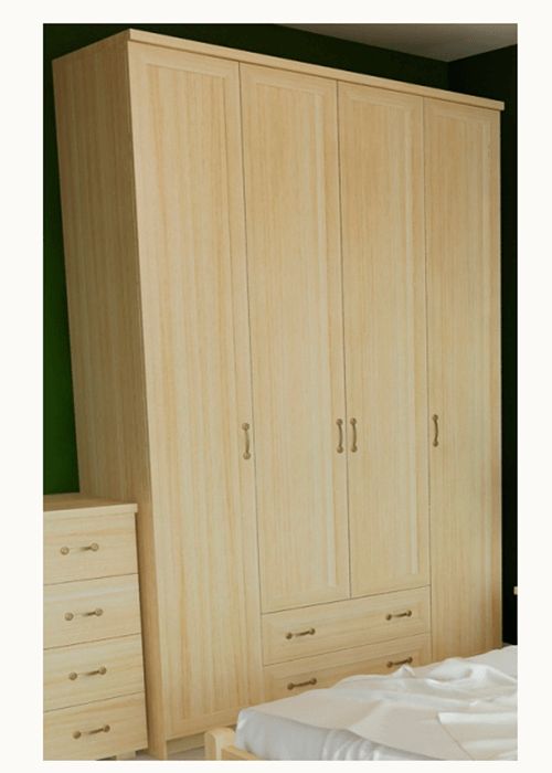 Фото. Шкаф 4х дверный с ящиками Явито натуральное дерево купить в Киеве, Житомире - доставка по Украине