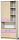 Фото. Розовый книжный шкаф в детскую для девочки Терри (МДФ, ДСП) купить в Киеве, Житомире - доставка по Украине