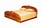 Глянцевая двухспальная кровать Антонина в двух цветах Світ Меблів (МДФ, ДСП) 