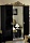 Фото. Шкаф с зеркалом  4-х дв черный Barocco gold купить в Киеве, Житомире - доставка по Украине