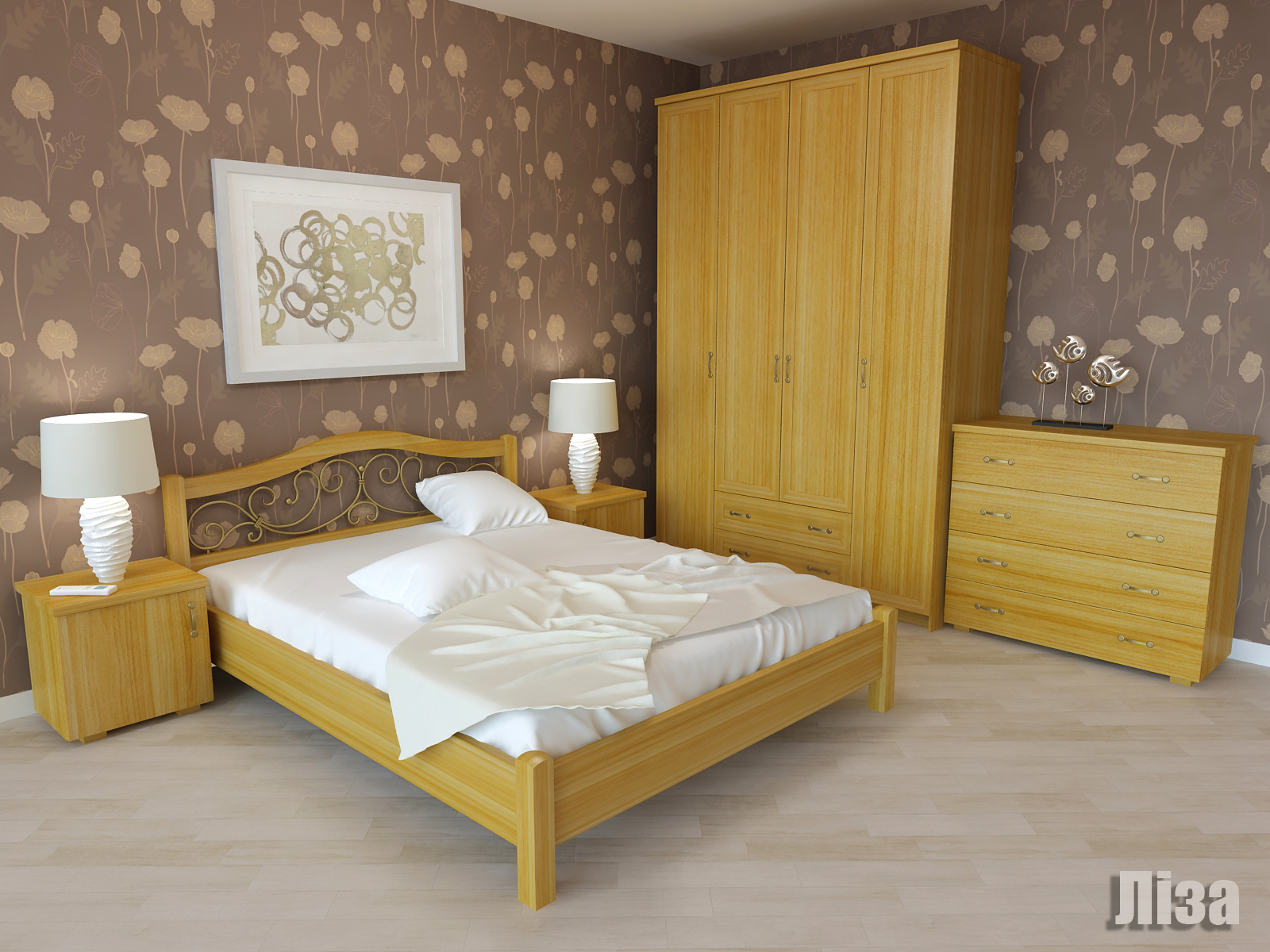 Кровать деревянная Лиза