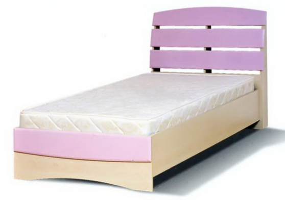 Фото. Розовая детская кровать Терри для девочки (МДФ, ДСП)  купить в Киеве, Житомире - доставка по Украине