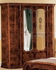 Шкаф 4-х дв с зеркалами для спальни Milady орех