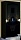 Фото. Глянцевый черный шкаф 2-х дв Barocco black купить в Киеве, Житомире - доставка по Украине