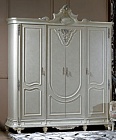 Шкаф белый 4-х дв в классическом стиле CL 001