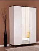 Шкаф трехдверный с зеркалом Moda белый МДФ