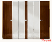 Шкаф 6-дв с зеркалом Onda Camelgroup коричневый 
