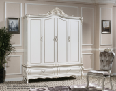 Шкаф 4-дв в классическом стиле Версаль Энигма белый МДФ