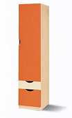 Яркий оранжевый пенал в детскую Савана (МДФ, ДСП)