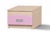 Розовая детская прикроватная тумбочка Терри (МДФ, ДСП)